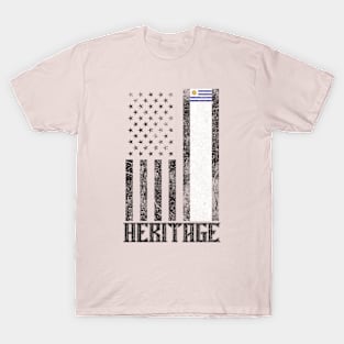 Uruguay Hispanic Heritage destressed flag T-Shirt